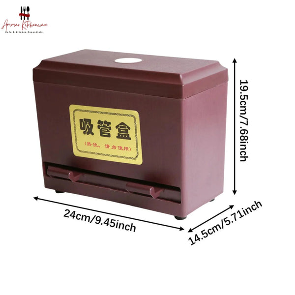 Straw Automatic Countertop Dispenser Box