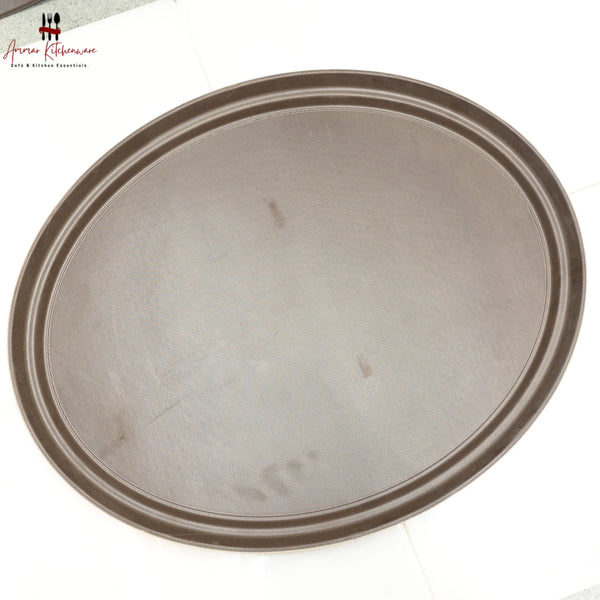Anti Skid Oval Brown Food Tray