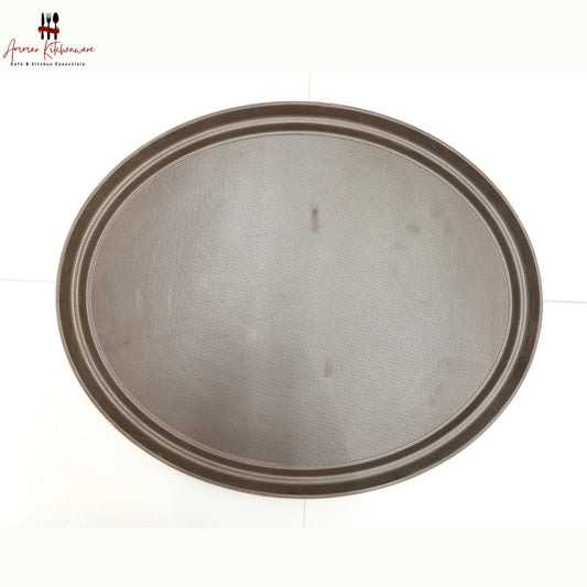 Anti Skid Oval Brown Food Tray