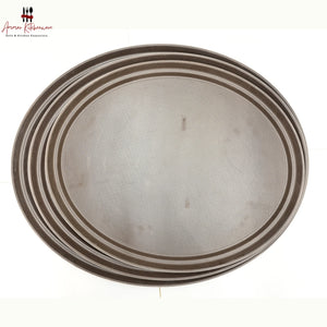 Anti Skid Oval Brown Food Tray