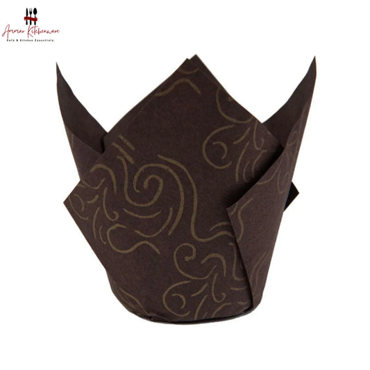 Brown Tulip Cupcake Liners | pack of 100pcs