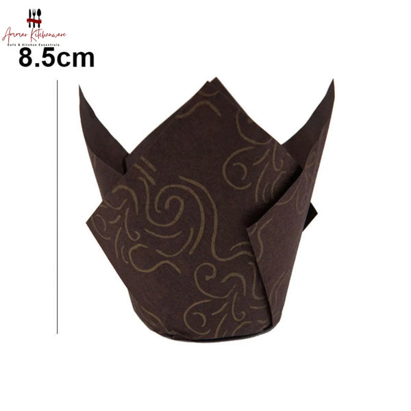 Brown Tulip Cupcake Liners | pack of 100pcs