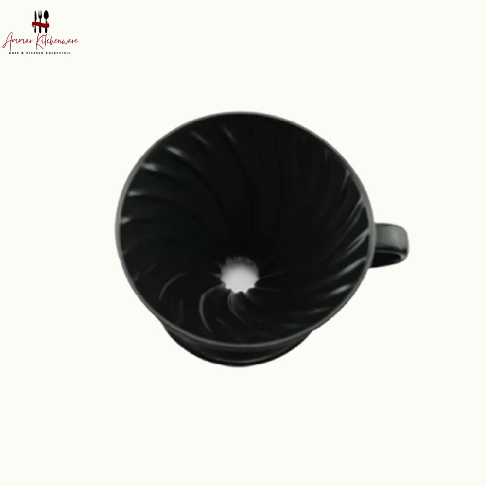 Matte Black Ceramic V60 Coffee Dripper