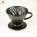 Matte Black Ceramic V60 Coffee Dripper