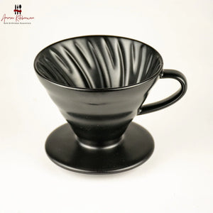 Matte Black Ceramic V60 Coffee Dripper
