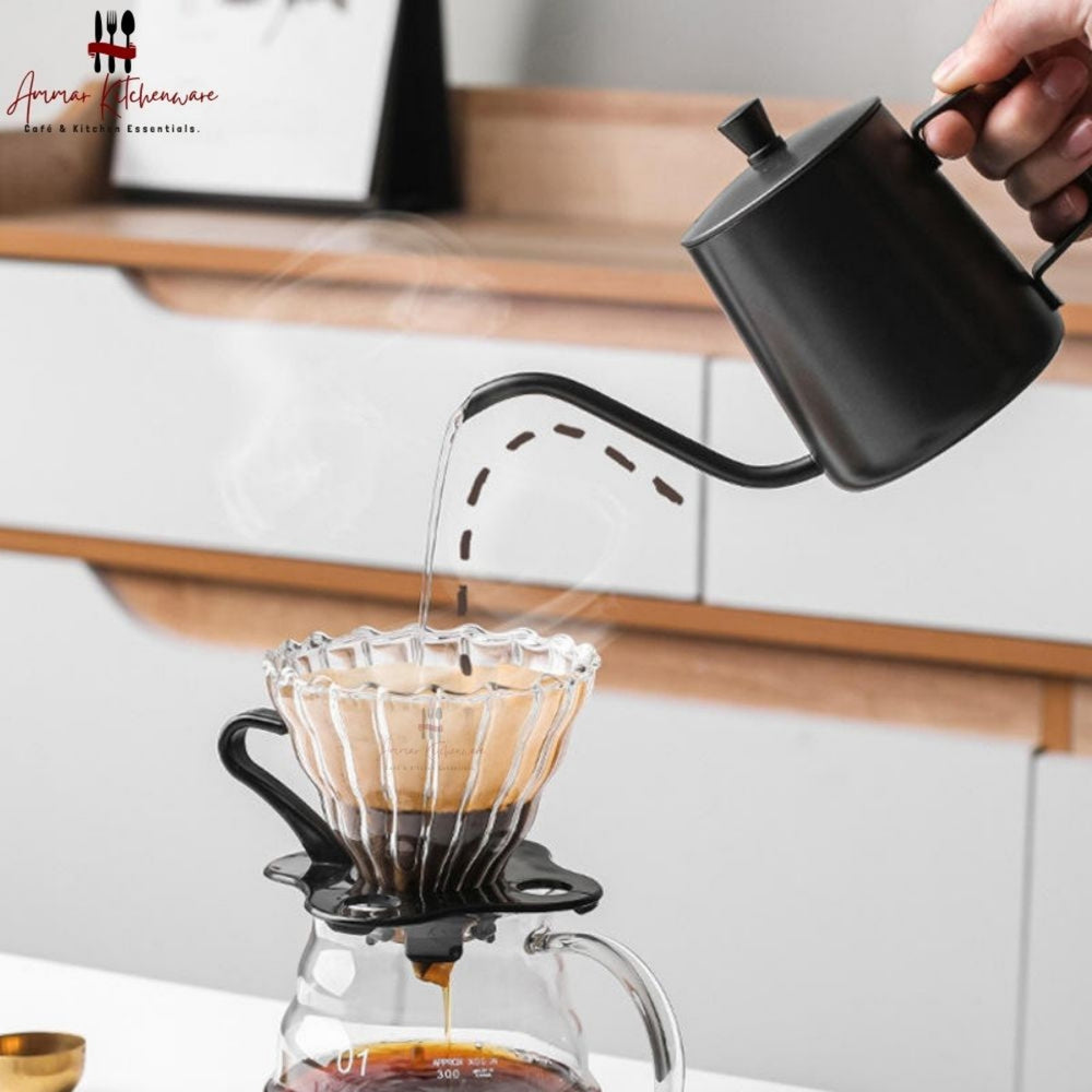 Matte Black V60 Gooseneck Pour Over Coffee Kettle