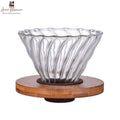 Glass Dripper with Bamboo Base