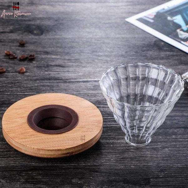 Glass Dripper with Bamboo Base