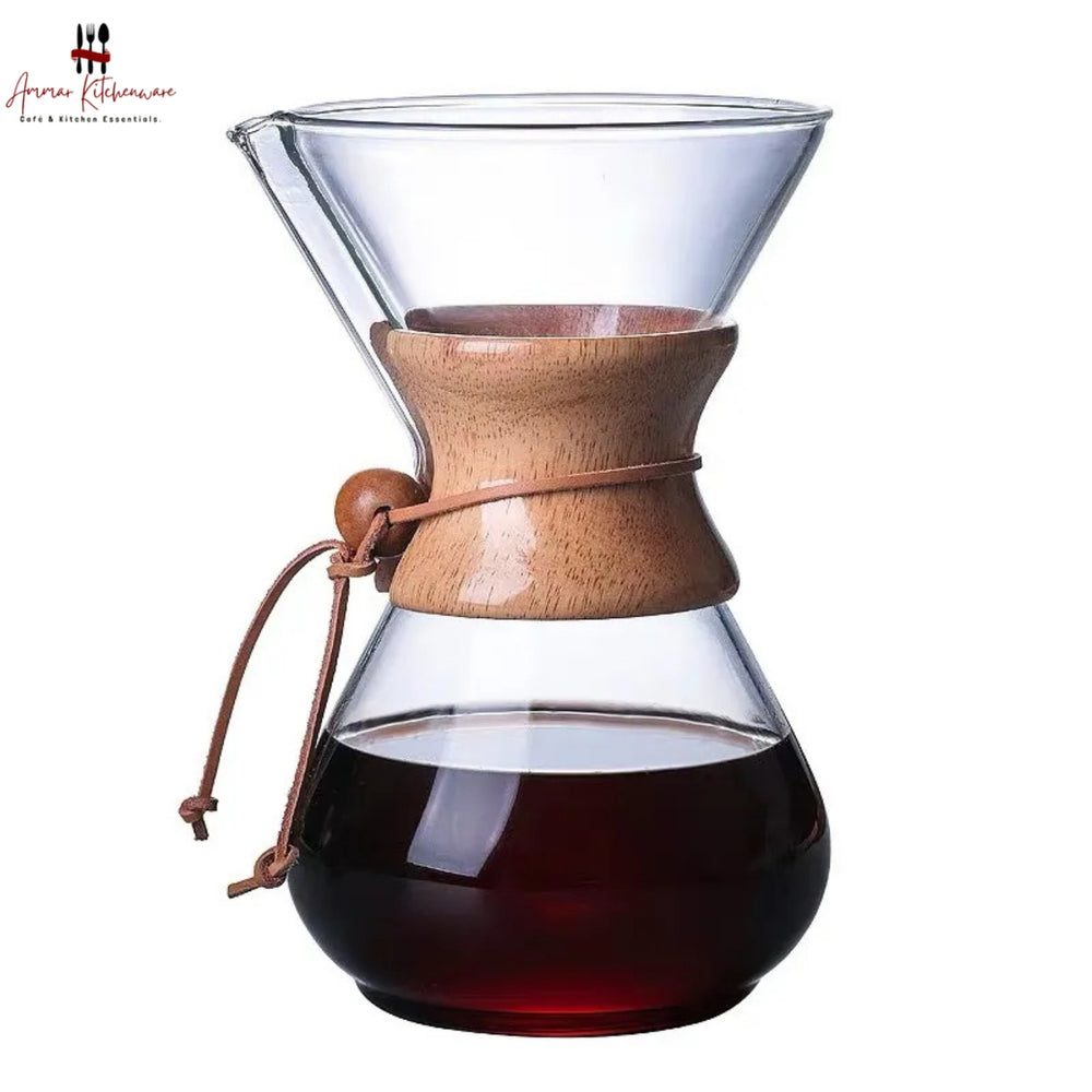 V60 Borosilicate Glass Pour Over Coffee Maker