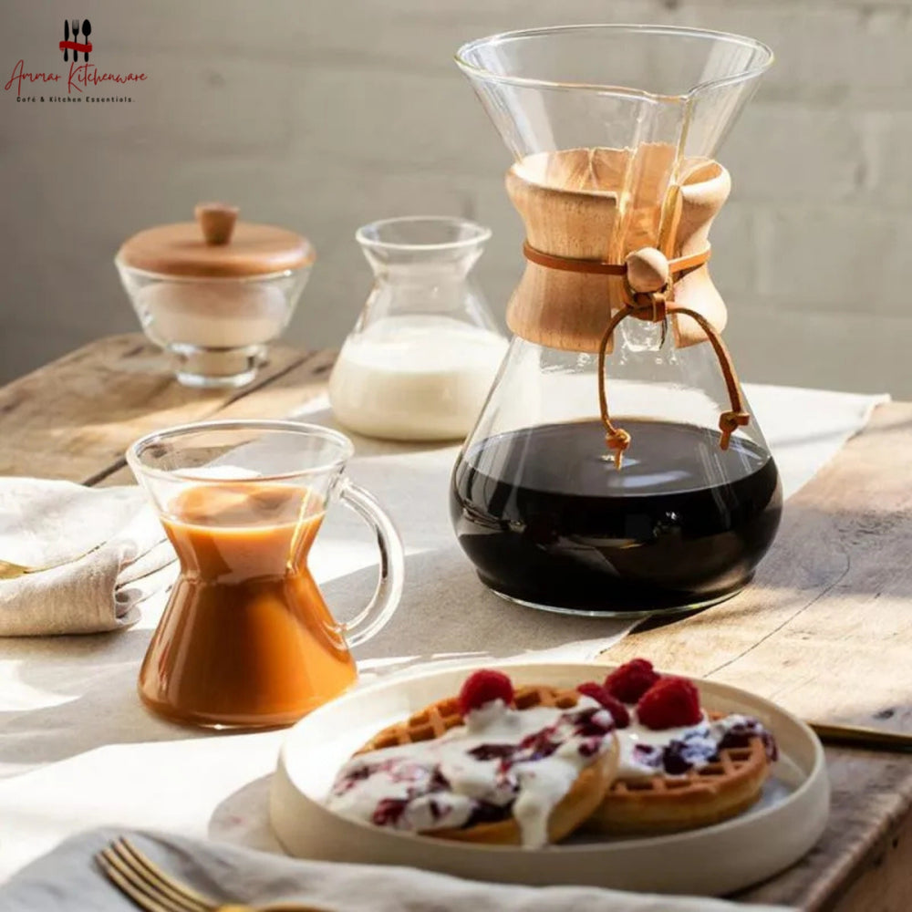 V60 Borosilicate Glass Pour Over Coffee Maker
