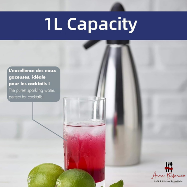 Stainless Steel Soda Dispenser 1000ml
