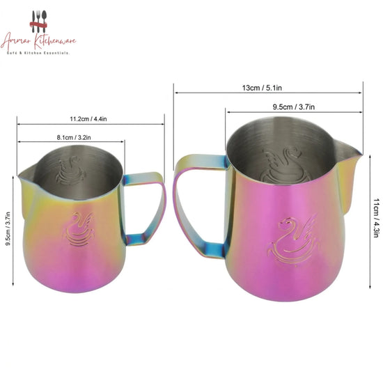 Jibbi Rainbow Stainless Steel Milk Frothing Pitcher
