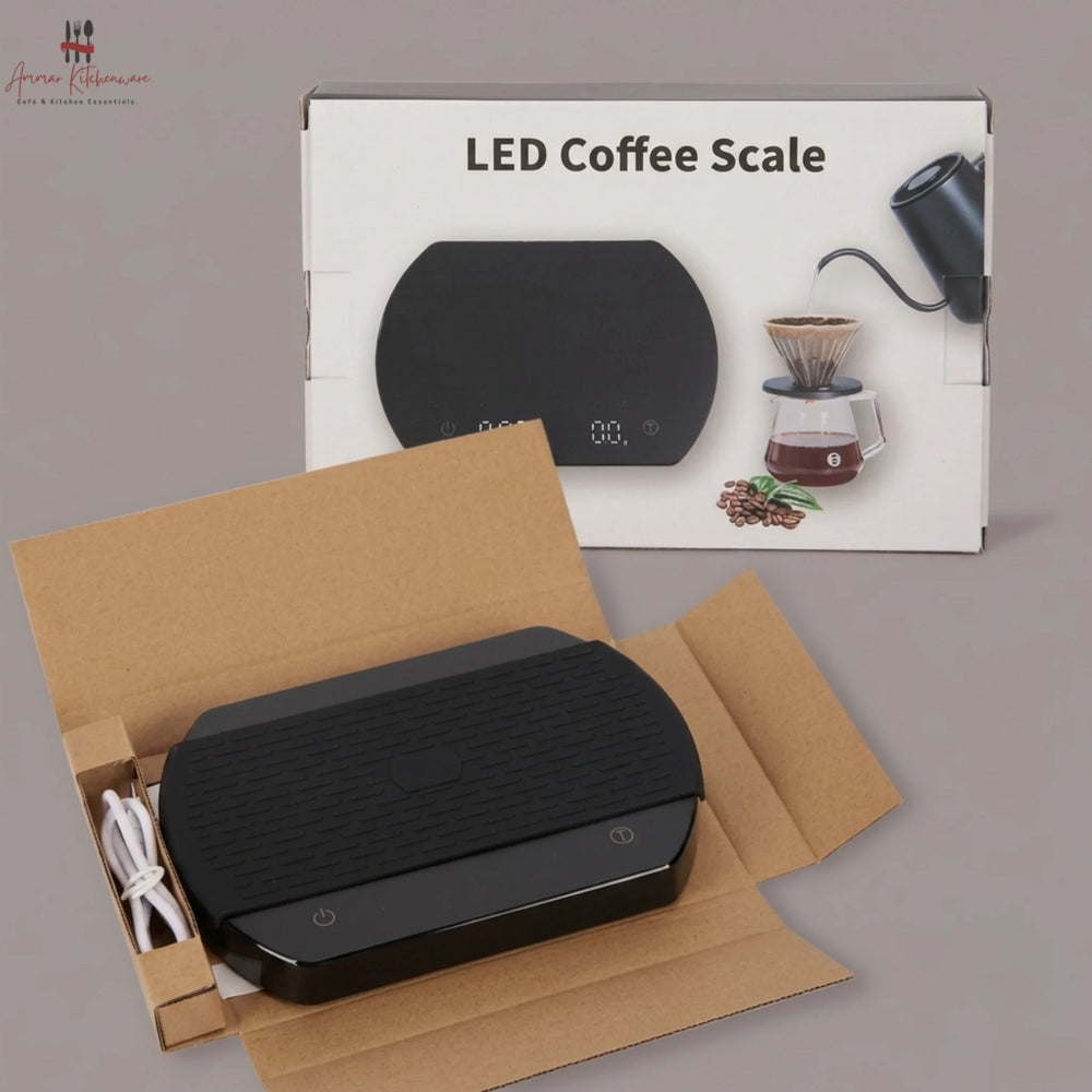 Rechargeable Digital Coffee Scale with Timer (3kg / 0.1g)