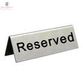 Stainless Steel Reserved Table Sign