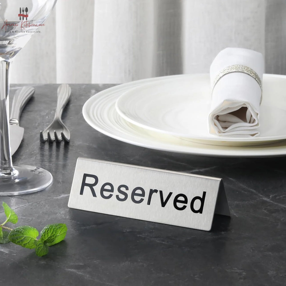 Stainless Steel Reserved Table Sign