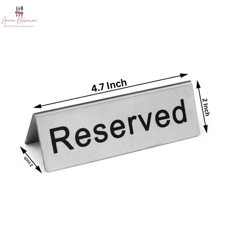 Stainless Steel Reserved Table Sign