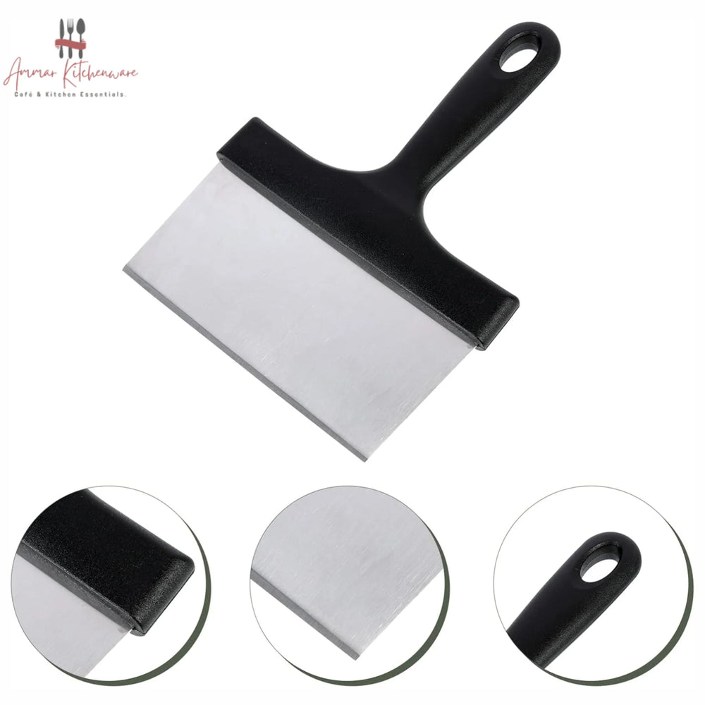 Stainless Steel Griddle Scraper & Pastry Dough Cutter