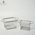 Dual Handle Stainless Steel Fry Serving Basket
