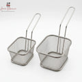 Stainless Steel Fry Serving Basket with Handle