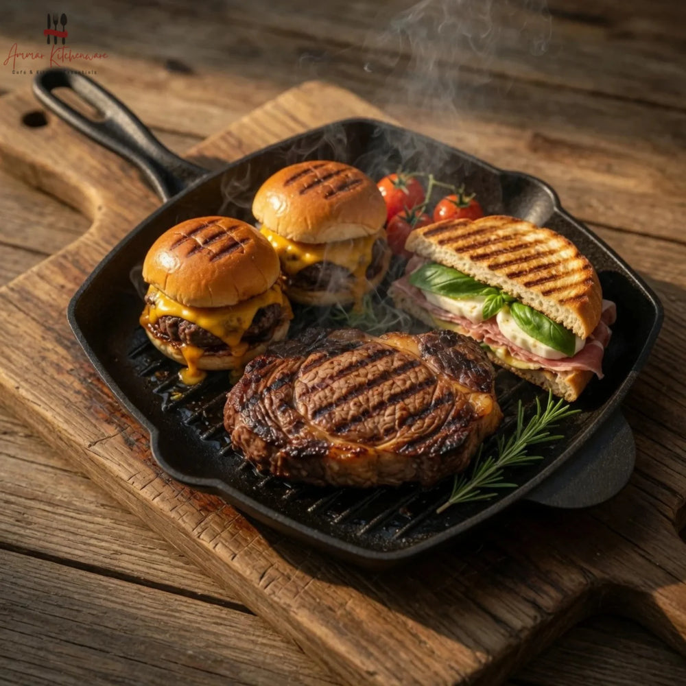 Cast Iron Square Grill Pan