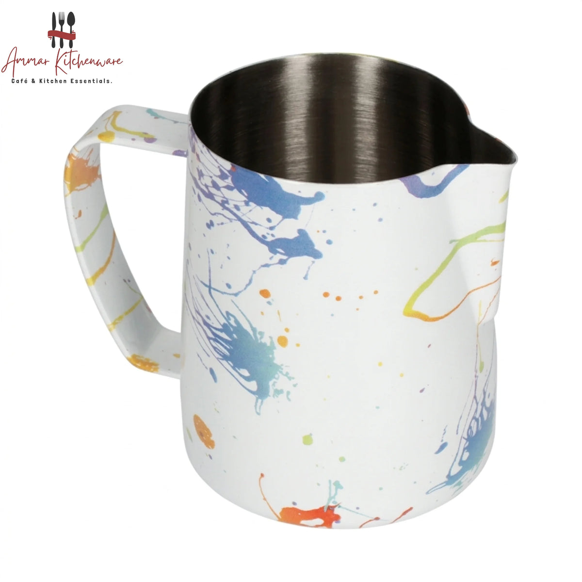 Barista Space Stainless Steel Splash Milk Frothing Pitcher - 600ml