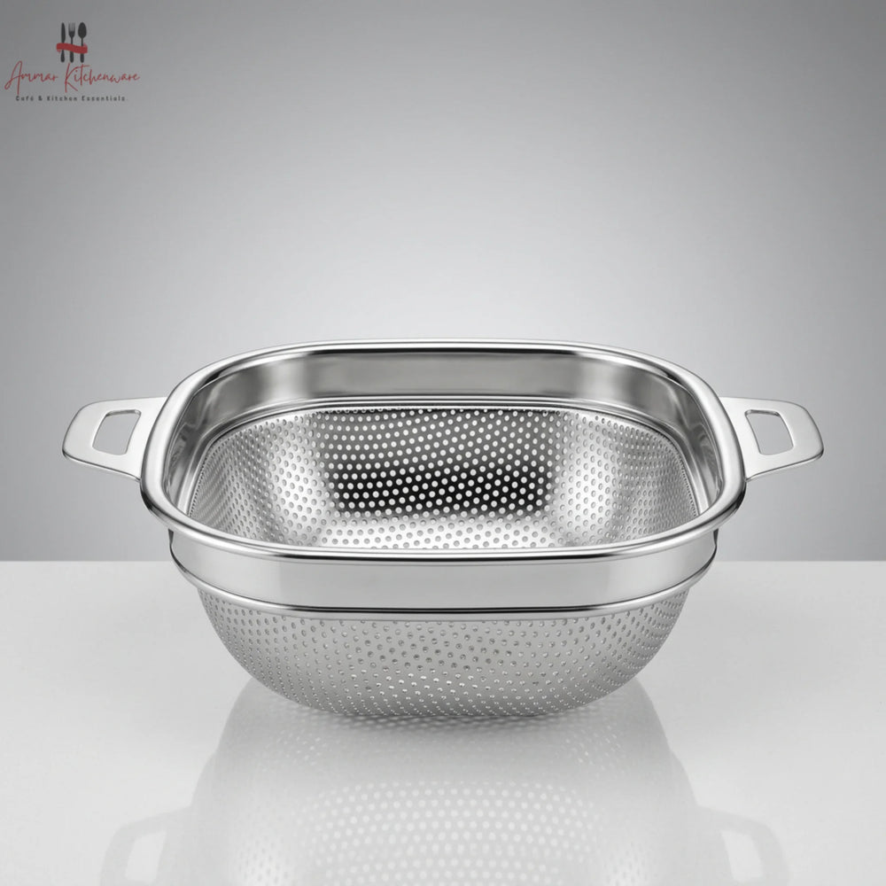 Stainless Steel Square Rice Strainer Colander