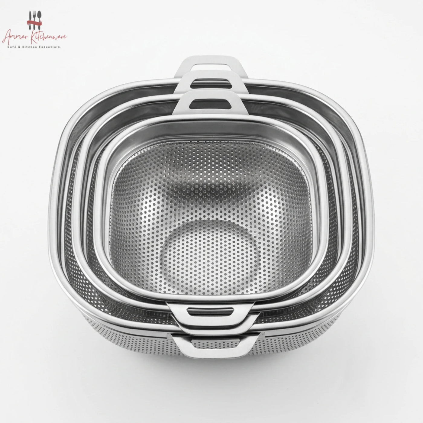Stainless Steel Square Rice Strainer Colander