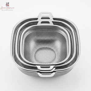 Stainless Steel Square Rice Strainer Colander
