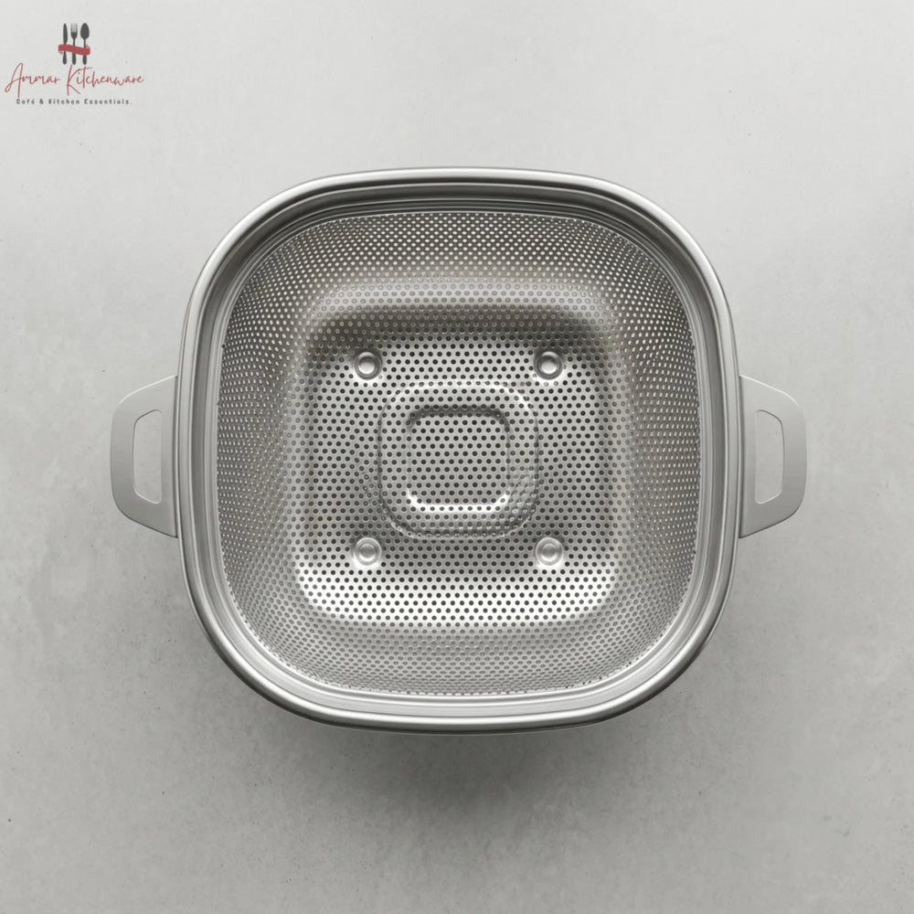Stainless Steel Square Rice Strainer Colander