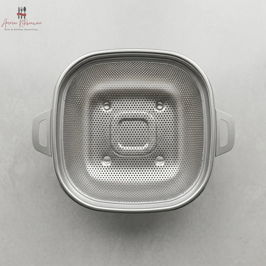 Stainless Steel Square Rice Strainer Colander
