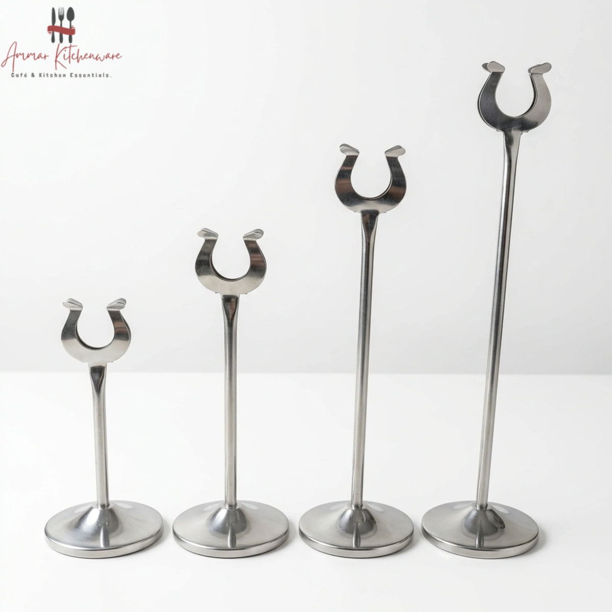 U Shaped Stainless Steel Table Number and Card Holder