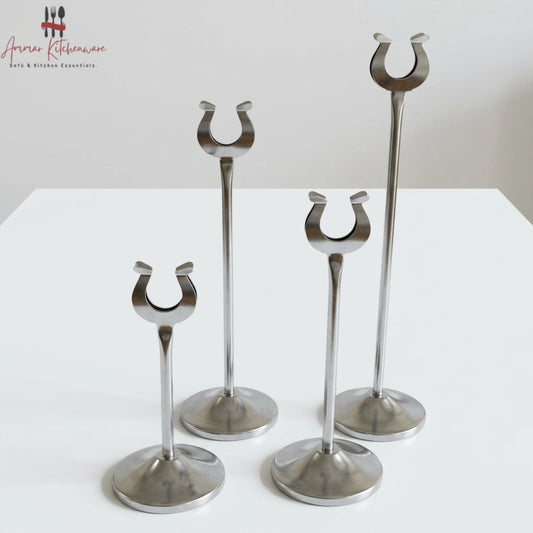 U Shaped Stainless Steel Table Number and Card Holder