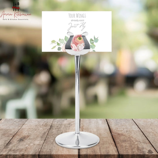 U Shaped Stainless Steel Table Number and Card Holder