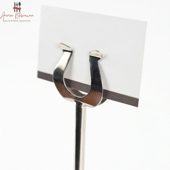 U Shaped Stainless Steel Table Number and Card Holder