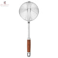 Stainless Steel Spider Strainer Skimmer with Heat Resistant Wooden Handle