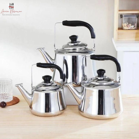 Premium Stainless Steel Whistling Tea Kettle - 1L to 6L