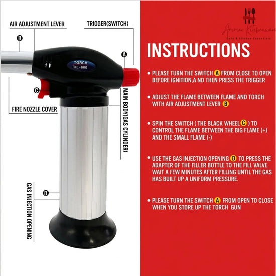 Refillable Kitchen Blow Torch OL-600