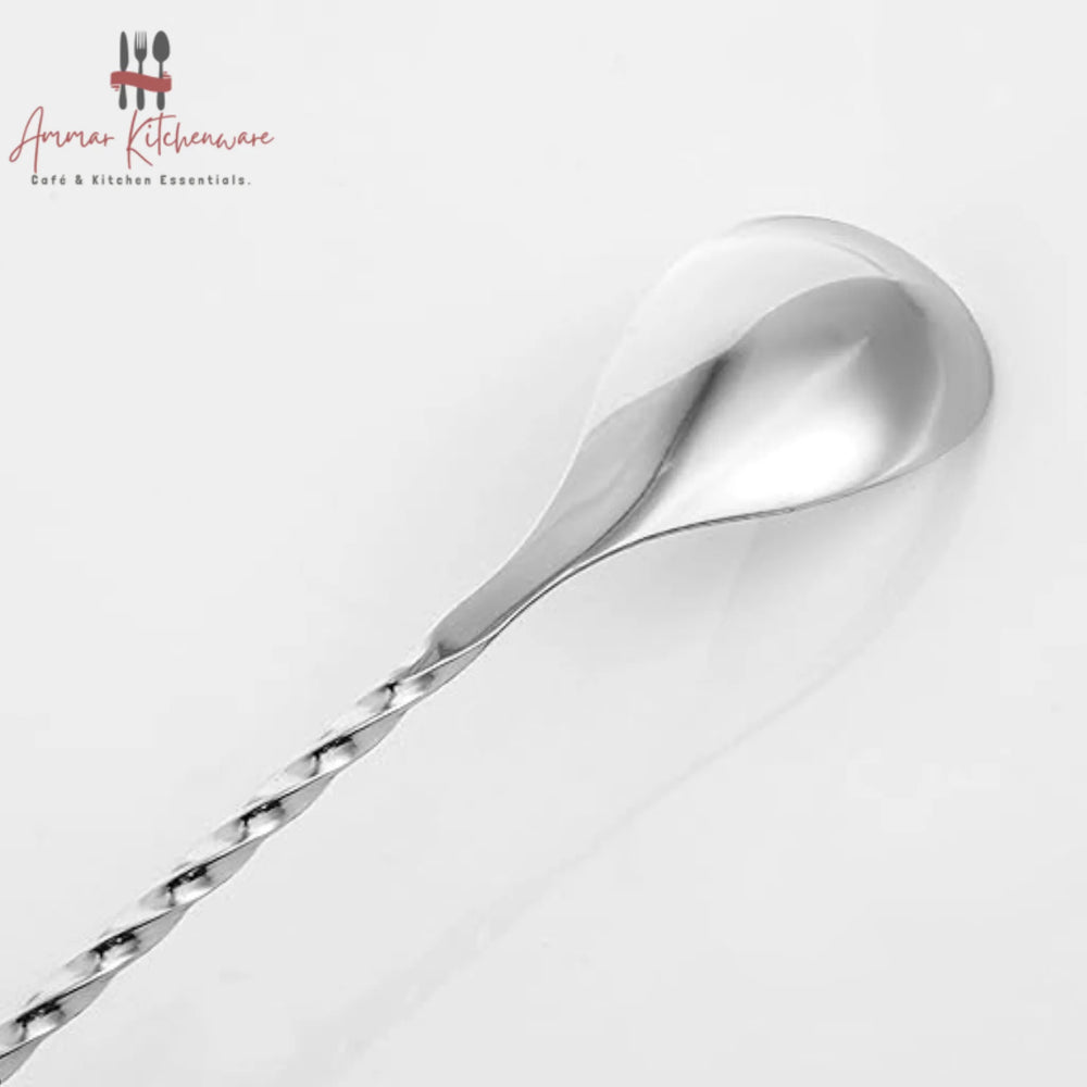 Twisted Bar Spoon | Long Handle Cocktail Mixing Spoon
