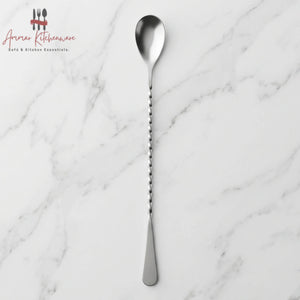 Twisted Bar Spoon | Long Handle Cocktail Mixing Spoon
