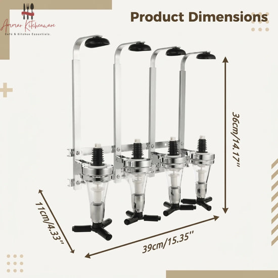 Wall-Mounted Syrup Bottle Dispenser Rack