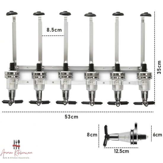 Wall-Mounted Syrup Bottle Dispenser Rack