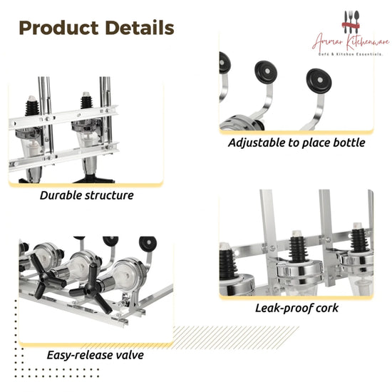 Wall-Mounted Syrup Bottle Dispenser Rack
