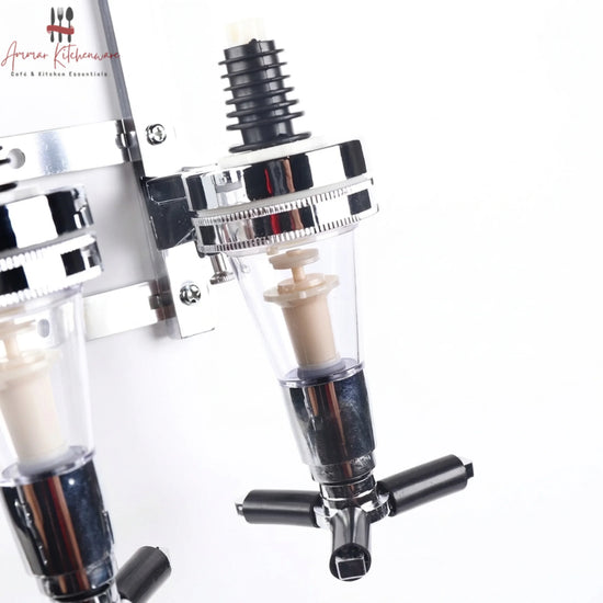 Wall-Mounted Syrup Bottle Dispenser Rack