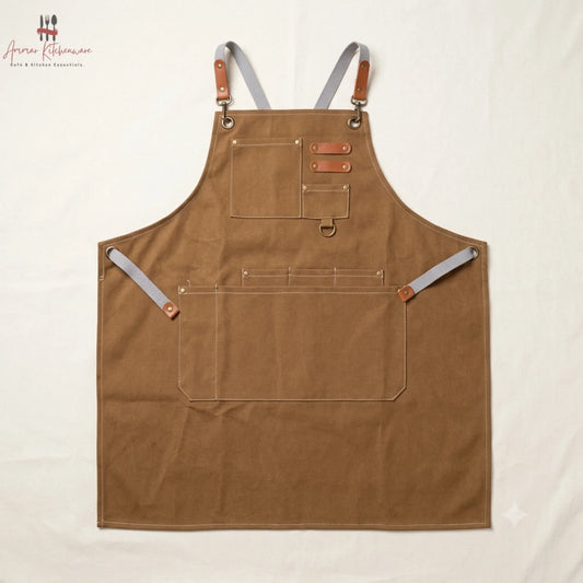 Heavy Duty Premium Apron with Leather Accents