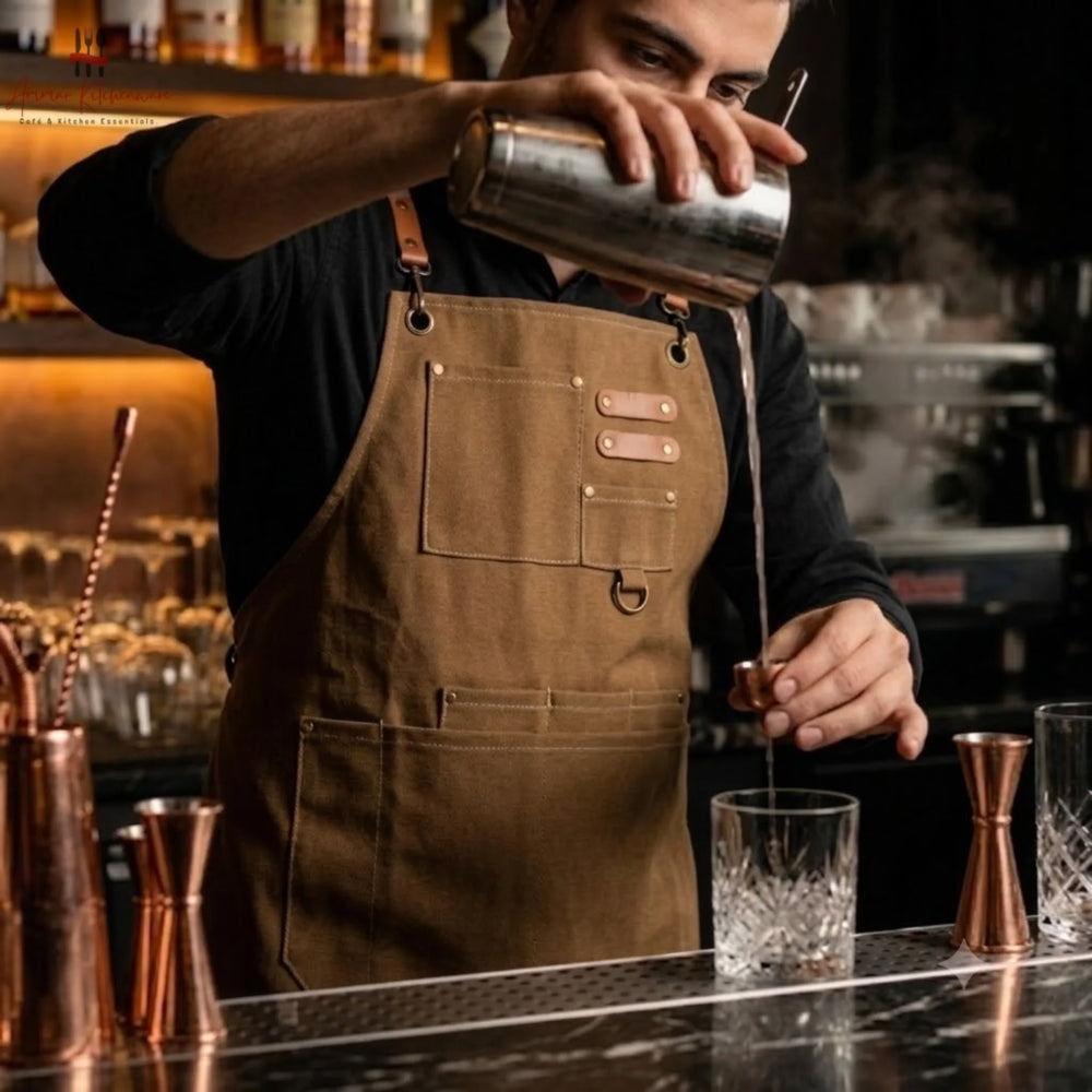 Heavy Duty Premium Apron with Leather Accents