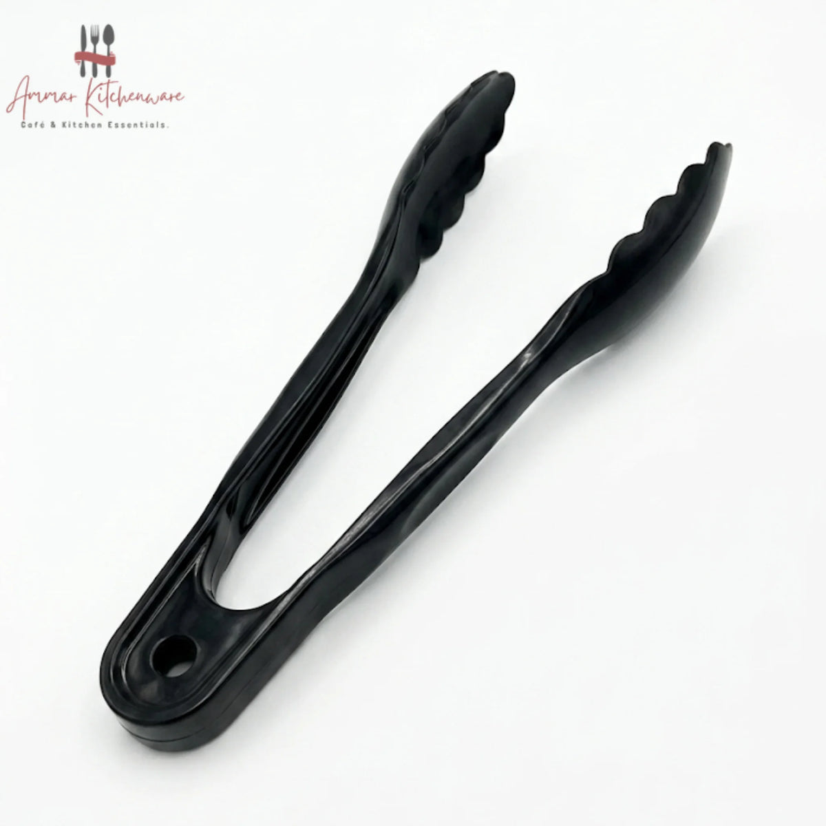 Heavy Duty Black Acrylic Food Serving Tong
