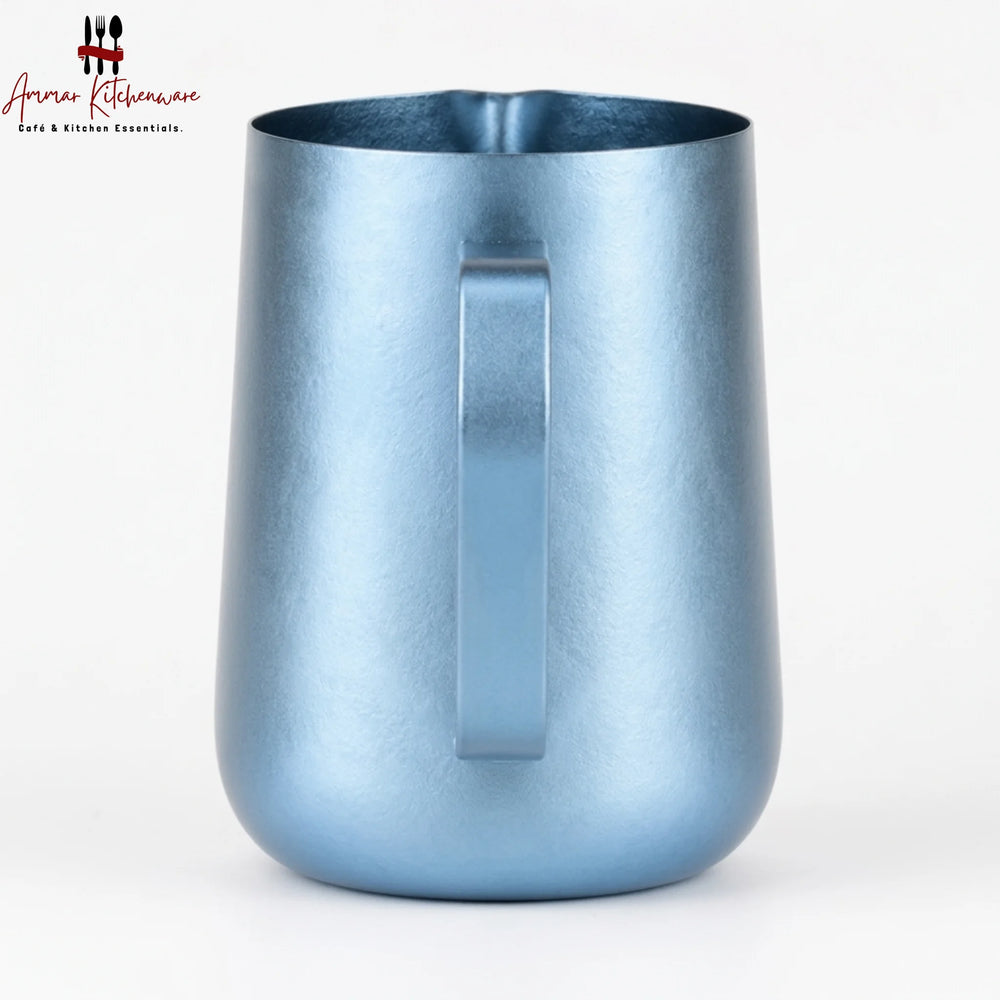 Barista Space 600ml titanium milk frothing pitcher with ultra-light 153g design and precision pouring spout
