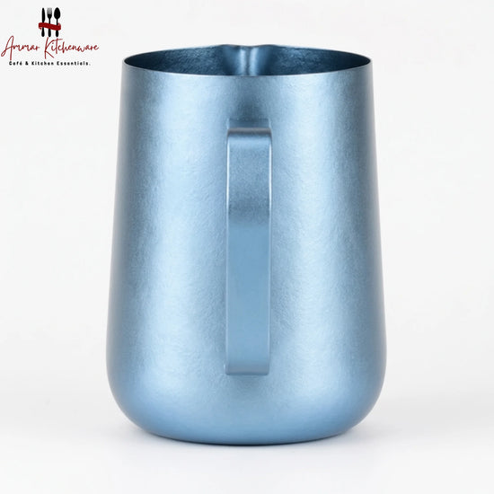 Barista Space 600ml titanium milk frothing pitcher with ultra-light 153g design and precision pouring spout