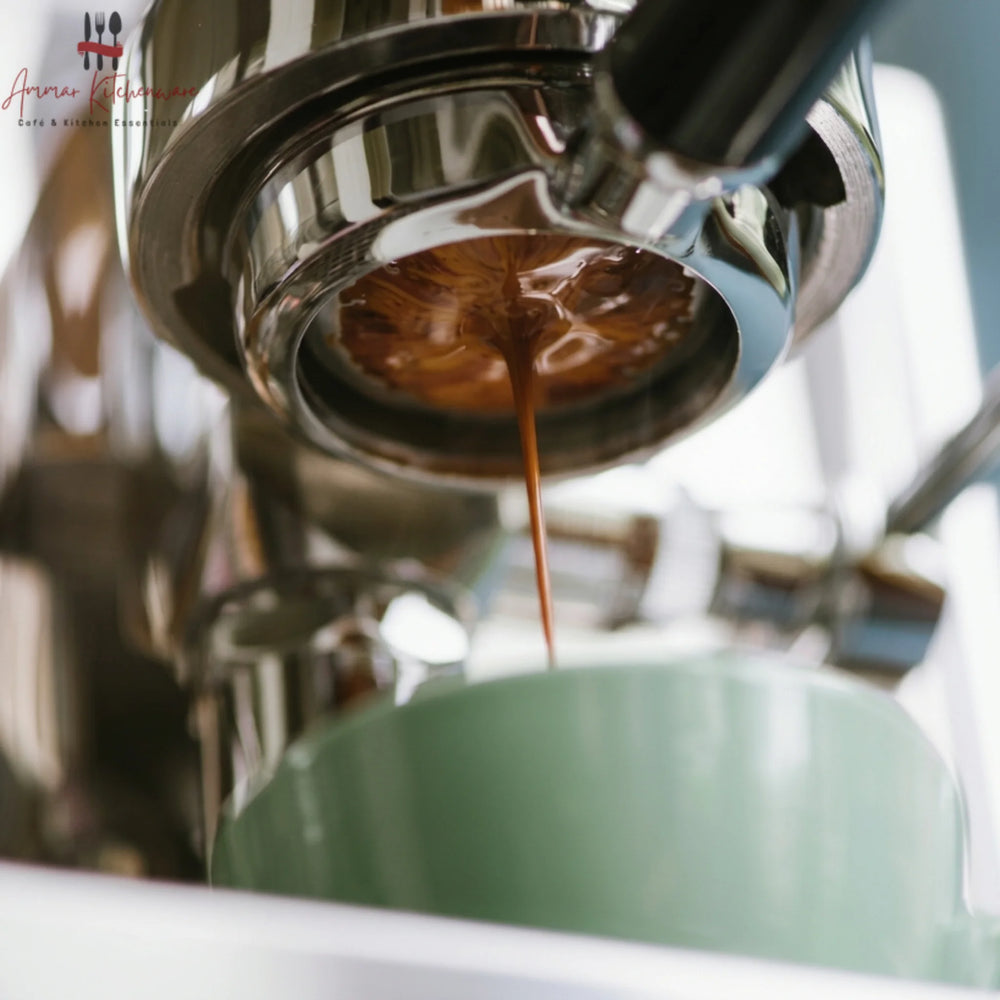Espresso Bottomless Portafilter with Black Handle