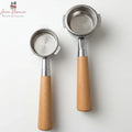 Espresso Bottomless Portafilter with Wooden Handle